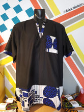 Load image into Gallery viewer, Men&#39;s Blue Geo Top
