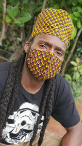 'Fish Scales' Ankara Glam Face Mask