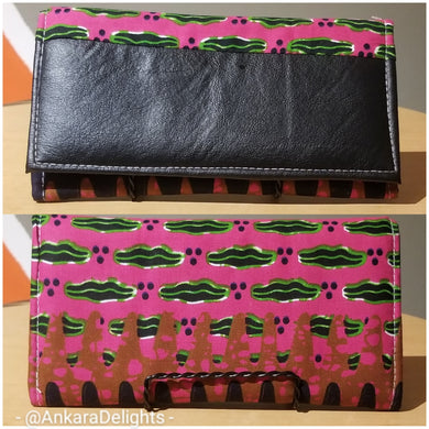 Ghanaian Ankara Print & Leather Wallet