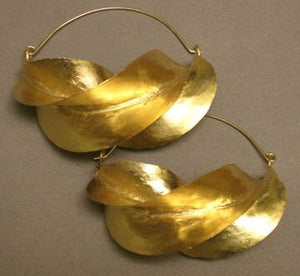 Fulani Gold Twist Earrings