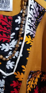 Nigerian 'Stained Wood' Glass Bead Necklace
